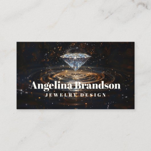 Mousserende Diamanten Juwelier Kristal Sieraden On Visitekaartje (Voorkant)
