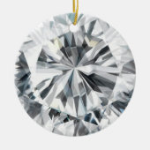 Mousserende diamanttextuur April Birthstone Keramisch Ornament (Voorkant)