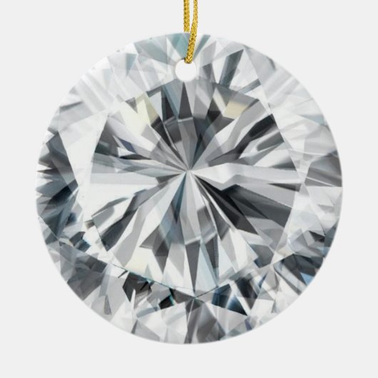 Mousserende diamanttextuur April Birthstone Keramisch Ornament (Voorkant)