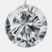 Mousserende diamanttextuur April Birthstone Keramisch Ornament (Achterkant)