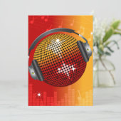 mousserende Disco Ball Kaart (Staand voorkant)