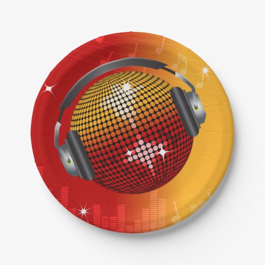 mousserende Disco Ball Papieren Bordje (Voorkant)