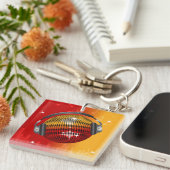 mousserende Disco Ball Sleutelhanger (Voorkant Rechts)