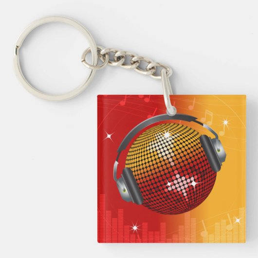 mousserende Disco Ball Sleutelhanger (voorkant)