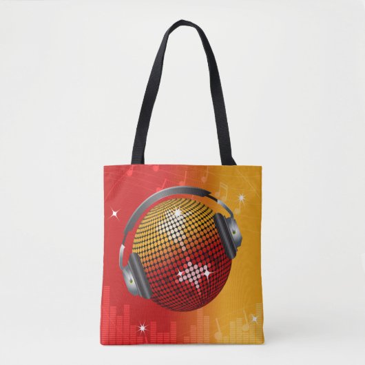 mousserende Disco Ball Tote Bag (Voorkant)
