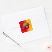 mousserende Disco Ball Vierkante Sticker