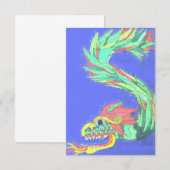 Mousserende draak bedankkaart (Voorkant / Achterkant)