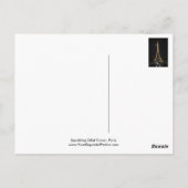 Mousserende Eiffeltoren op het Briefkaart Moonligh (Achterkant)