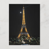 Mousserende Eiffeltoren op het Briefkaart Moonligh (Voorkant)