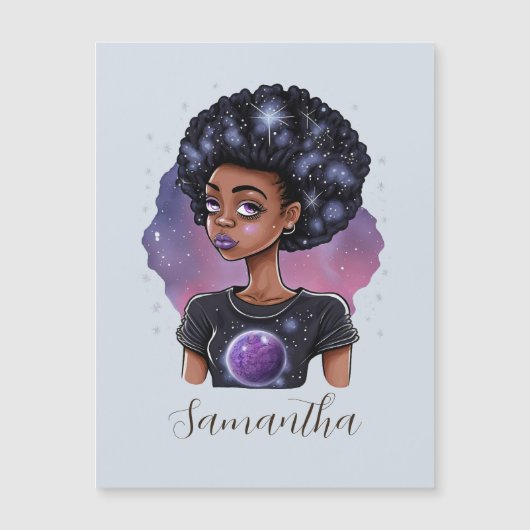 Mousserende Elegant Afro Woman (Voorkant)