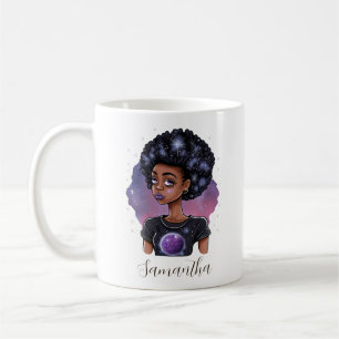 Mousserende Elegant Afro Woman Koffiemok
