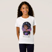 Mousserende Elegant Afro Woman T-shirt (Voorkant volledig)