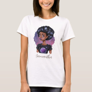 Mousserende Elegant Afro Woman T-shirt