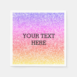 Mousserende elegante regenboog kleurig schattig gl servet