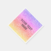 Mousserende elegante regenboog kleurig schattig gl servet (Hoek)