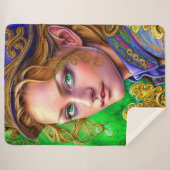 Mousserende Emerald St. Patrick's Day Artwork Sherpa Deken (Voorkant (horizontaal))