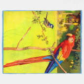 mousserende en papegaaiafdruk fleece deken (Voorkant (Horizontaal))