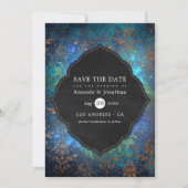 Mousserende Fantasy Damask Weduwfoto Sav Save The Date (Voorkant)