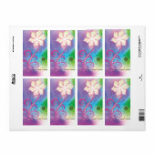  mousserende Fantasy Flower Designer Labels (Full Sheet)