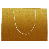 Mousserende Faux Gold Glitter Monogrammen Groot Cadeauzakje (Achterkant)