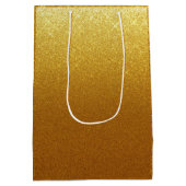 Mousserende Faux Gold Glitter Monogrammen Medium Cadeauzakje (Achterkant)