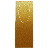 Mousserende Faux Gold Glitter Wijn Cadeautas (Achterkant)