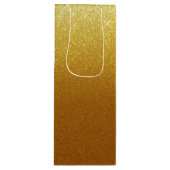 Mousserende Faux Gold Glitter Wijn Cadeautas (Voorkant)