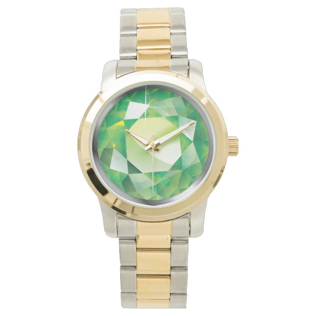 Mousserende Faux-"Peridot" Horloge (Voorkant)