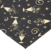 Mousserende feestdagen, goud en zwarte kasten tafelkleed (Gekanteld)