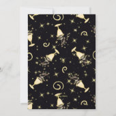 Mousserende feestdagen - Libations in Gold & Black Kaart (Achterkant)