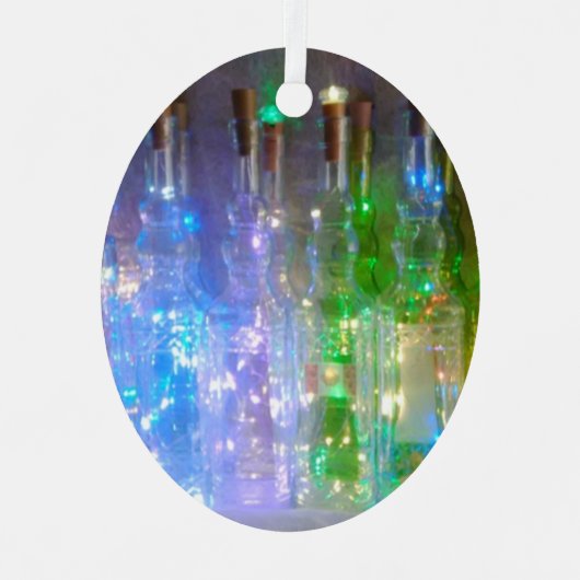 Mousserende flessen Keramisch sierglas Metalen Ornament (Voorkant)