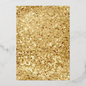 Mousserende garnaal voor de Floral Navy Quinceaner Folie Uitnodiging (Achterkant)