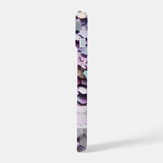 Mousserende Girly Pastel Glitter iPhone 15 Case (Linkerkant)