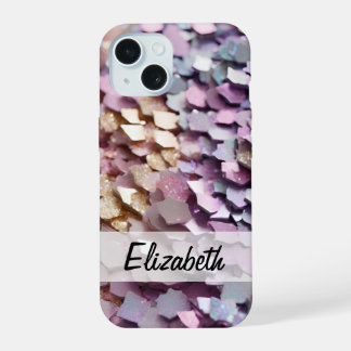 Mousserende Girly Pastel Glitter iPhone 15 Case