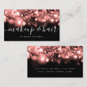 Mousserende glam Roos Gold lightmake-up & haar Visitekaartje (Voorkant / Achterkant)