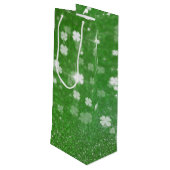 Mousserende glazen klaver - Wijnzak Wijn Cadeautas (Achterkant Gekanteld)