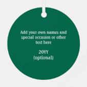 Mousserende glazen Tegels - Xmas Kaleidoscoop Metalen Ornament (Achterkant)