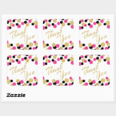 Mousserende Glitter Confetti | Dank u Vierkante Sticker (Vel)