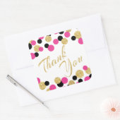 Mousserende Glitter Confetti | Dank u Vierkante Sticker (Envelop)