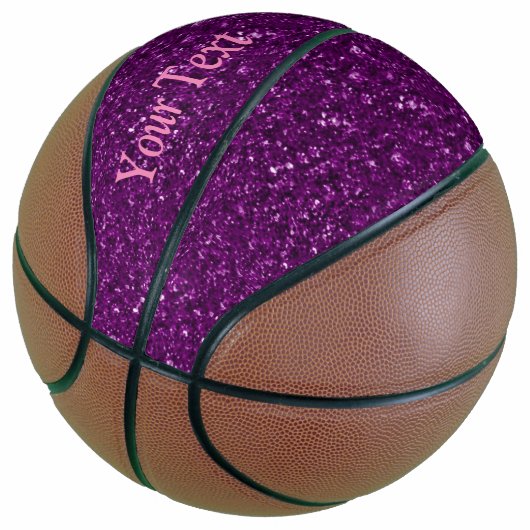 Mousserende glitter mini basketbal (Schuin)