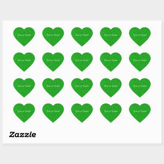 mousserende glitter neon groen hart sticker (Vel)