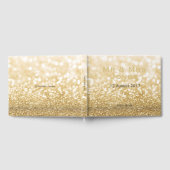 Mousserende Gouden Glitter Mr & Mrs Wedding Guest Gastenboek (Volledig)