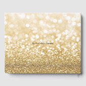 Mousserende Gouden Glitter Mr & Mrs Wedding Guest Gastenboek (Achterkant)