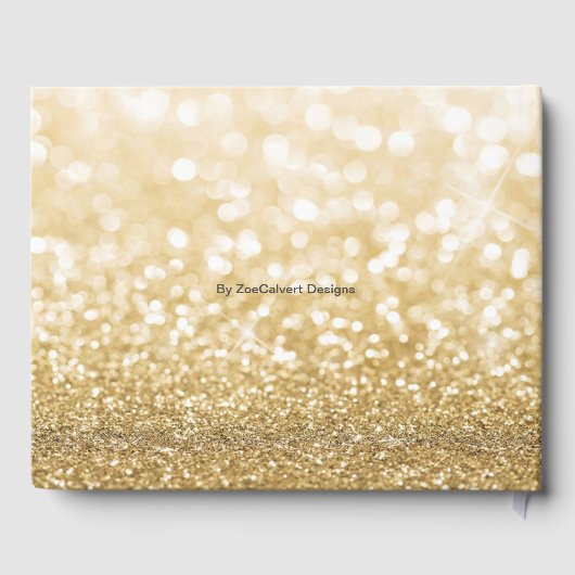 Mousserende Gouden Glitter Mr & Mrs Wedding Guest Gastenboek (Achterkant)