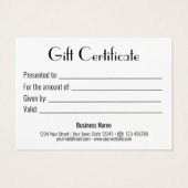 Mousserende gouden kerstcadeaukaart visitekaartje (Achterkant)