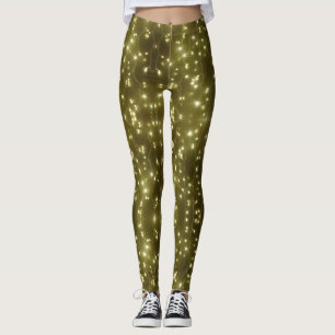 Mousserende gouden lampjes leggings