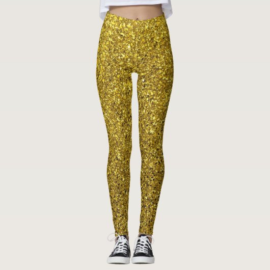 Mousserende gouden leggings (Voorkant)