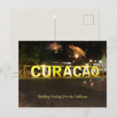 Mousserende groeten uit Curaçao Briefkaart (Voorkant / Achterkant)