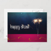Mousserende Happy Diwali - Briefkaart (Voorkant / Achterkant)