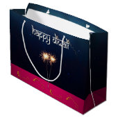 Mousserende Happy Diwali - Grote Gift Bag Groot Cadeauzakje (Achterkant Gekanteld)